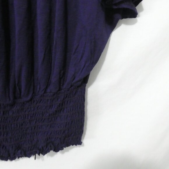 TAMMY MARS | medium | Elegant Draped Purple Top | Made In The USA - Picture 12 of 13